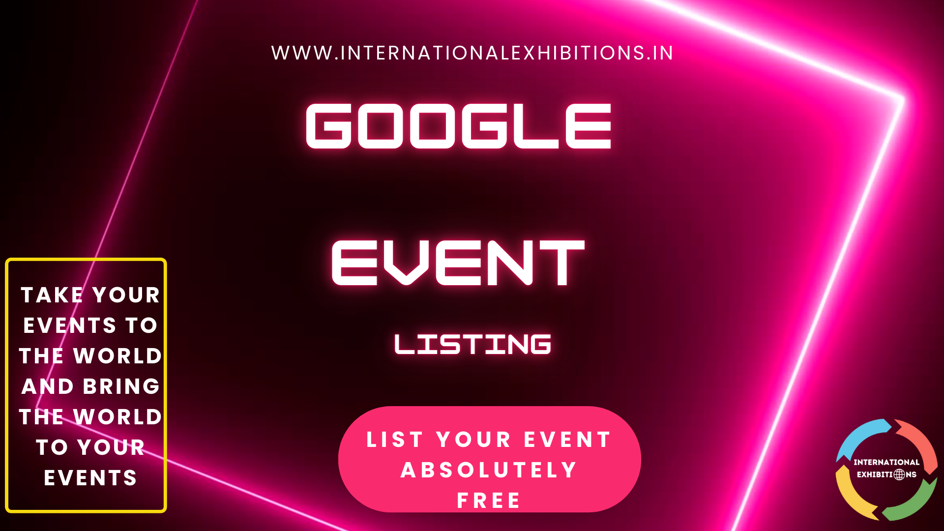 google event listing on internationalexhibitions.in