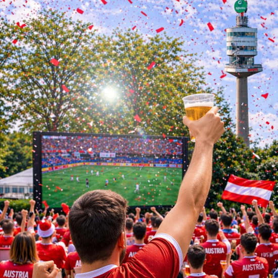 WM Public Viewing am Donauturm